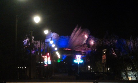 not much happening in Cars Land  tonight.
